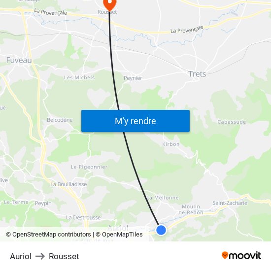 Auriol to Rousset map