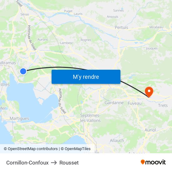 Cornillon-Confoux to Rousset map