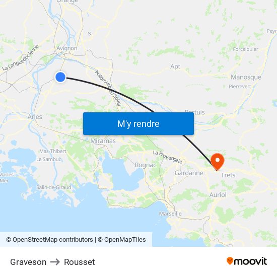 Graveson to Rousset map
