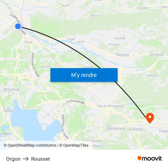 Orgon to Rousset map