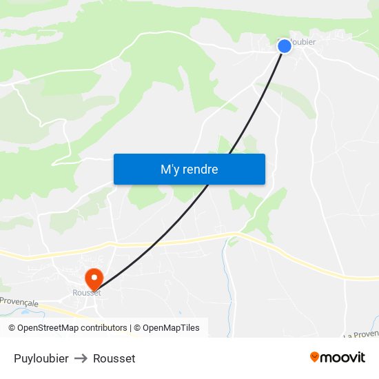 Puyloubier to Rousset map