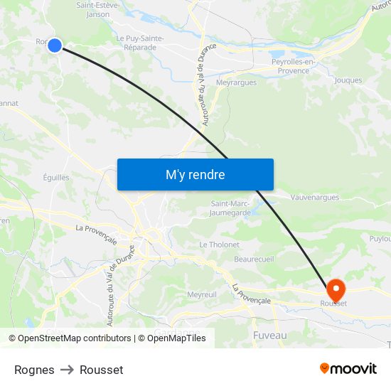 Rognes to Rousset map