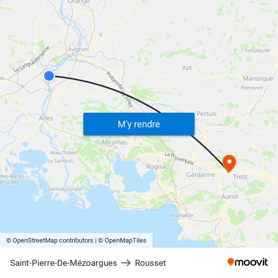 Saint-Pierre-De-Mézoargues to Rousset map