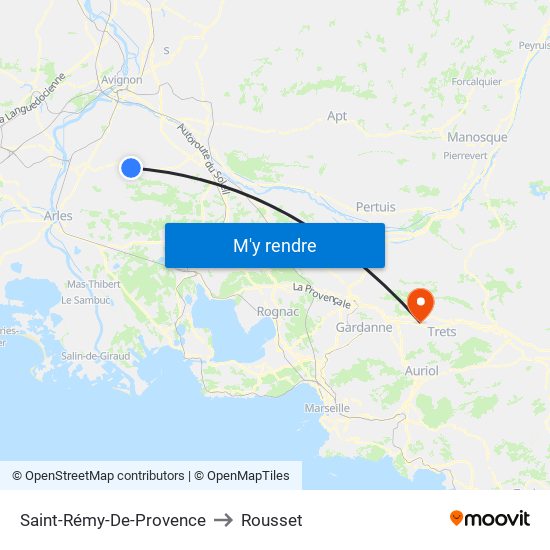 Saint-Rémy-De-Provence to Rousset map