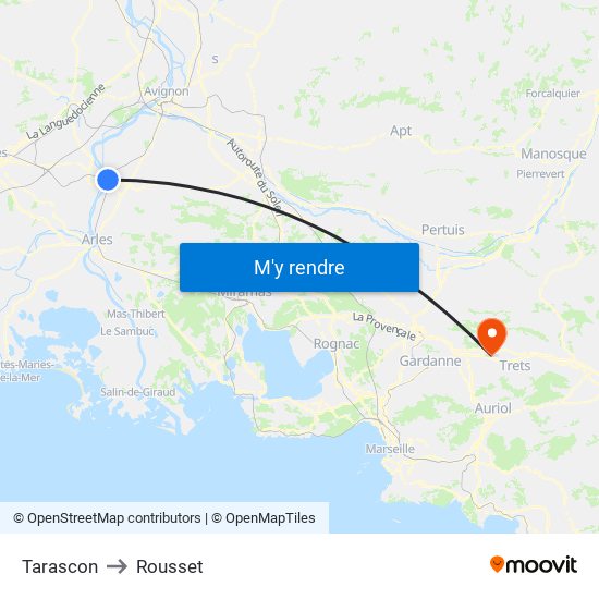 Tarascon to Rousset map