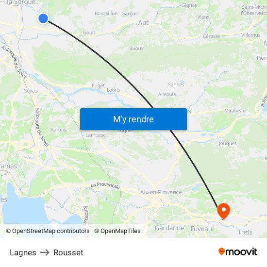 Lagnes to Rousset map