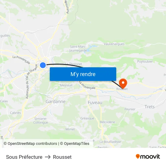 Sous Préfecture to Rousset map