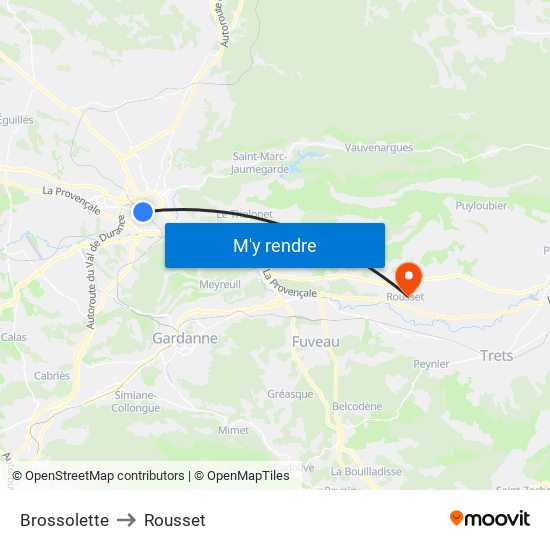 Brossolette to Rousset map