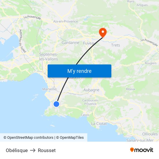 Obélisque to Rousset map