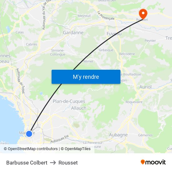 Barbusse Colbert to Rousset map