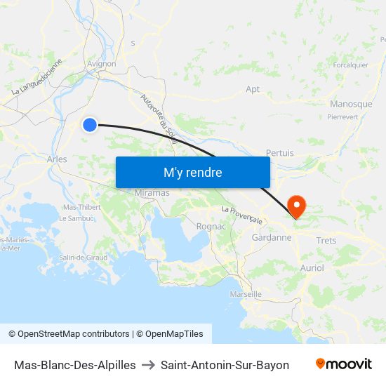 Mas-Blanc-Des-Alpilles to Mas-Blanc-Des-Alpilles map
