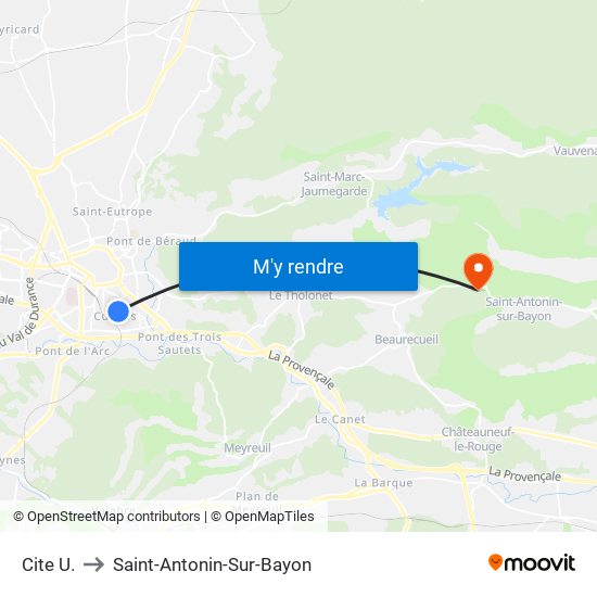 Cite  U. to Saint-Antonin-Sur-Bayon map