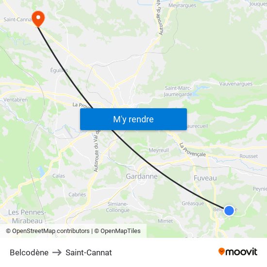 Belcodène to Belcodène map