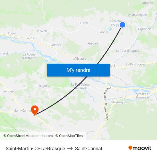 Saint-Martin-De-La-Brasque to Saint-Cannat map