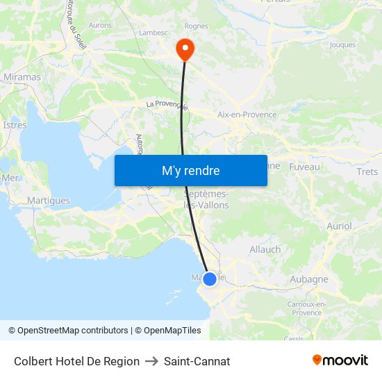 Colbert Hotel De Region to Saint-Cannat map