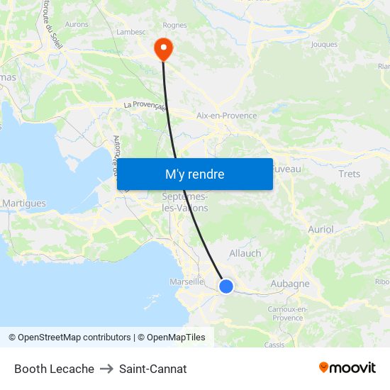 Booth Lecache to Saint-Cannat map