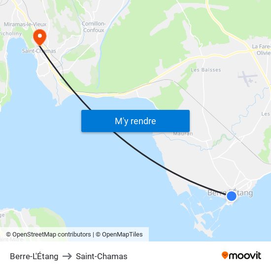Berre-L'Étang to Saint-Chamas map