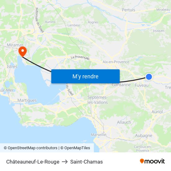 Châteauneuf-Le-Rouge to Saint-Chamas map