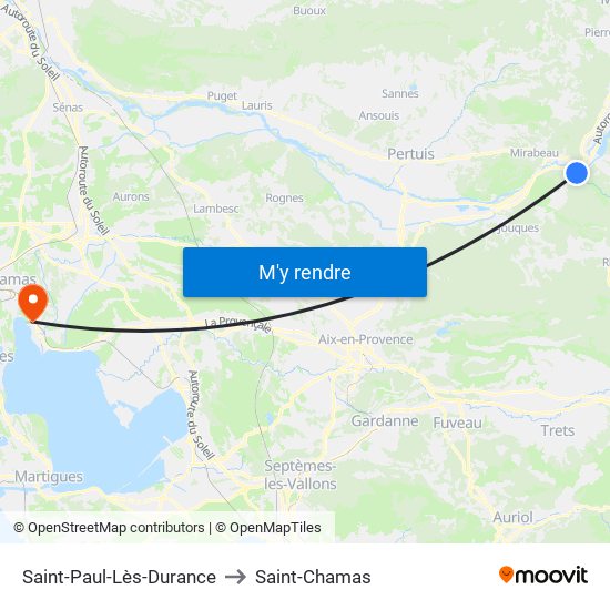 Saint-Paul-Lès-Durance to Saint-Chamas map