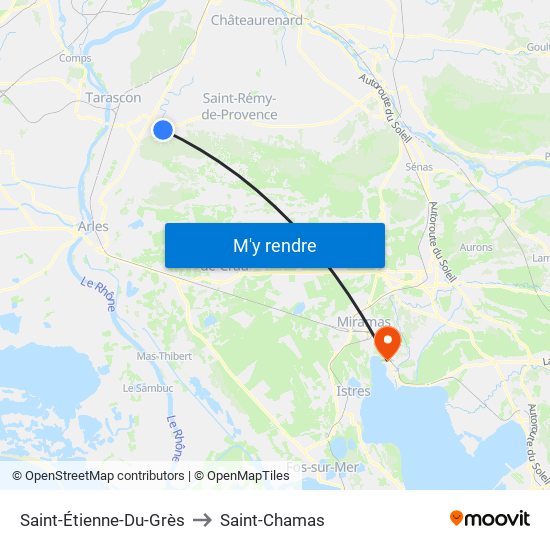 Saint-Étienne-Du-Grès to Saint-Chamas map