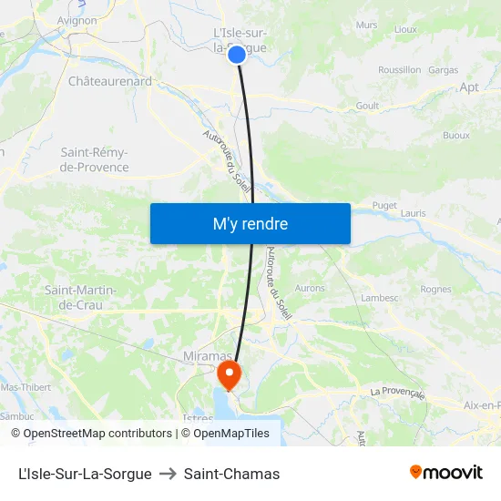 L'Isle-Sur-La-Sorgue to Saint-Chamas map