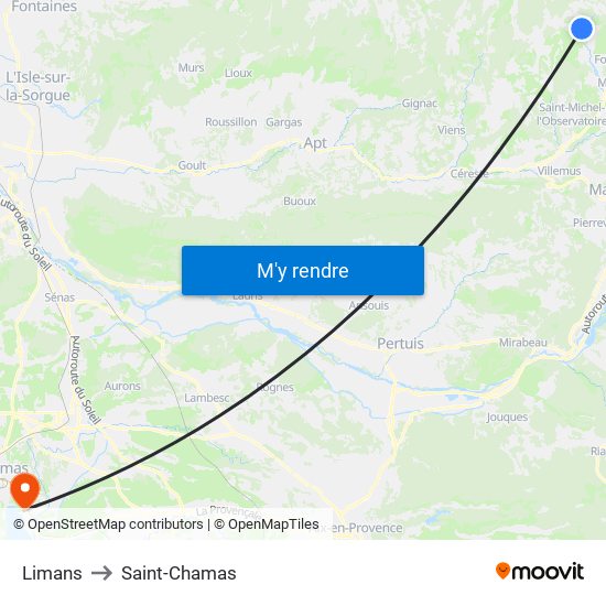 Limans to Saint-Chamas map