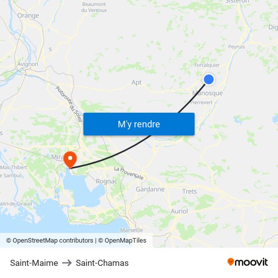 Saint-Maime to Saint-Chamas map