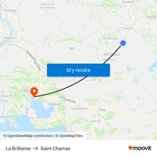 La Brillanne to Saint-Chamas map