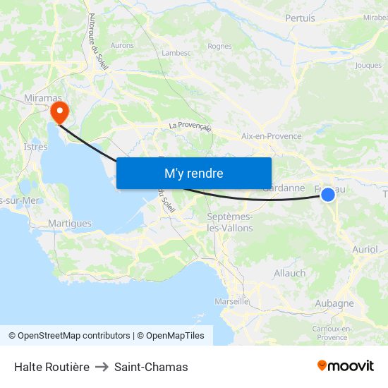 Halte Routière to Saint-Chamas map