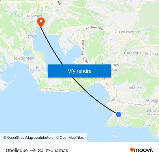 Obélisque to Saint-Chamas map