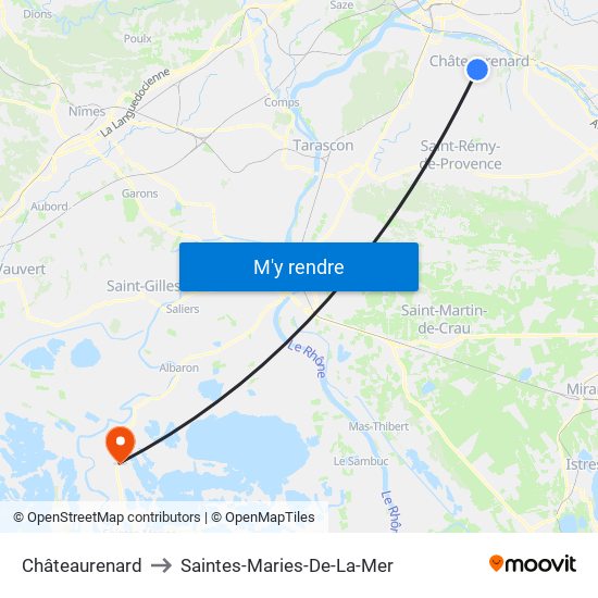 Châteaurenard to Saintes-Maries-De-La-Mer map