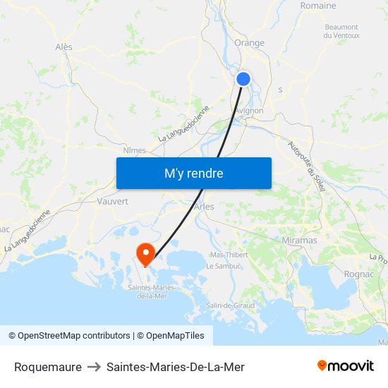 Roquemaure to Roquemaure map