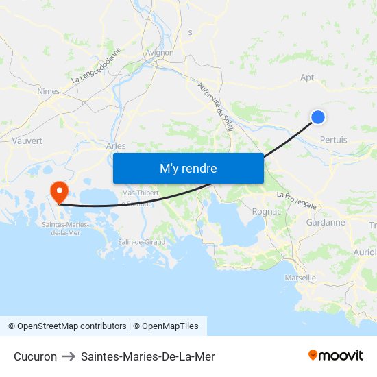 Cucuron to Saintes-Maries-De-La-Mer map