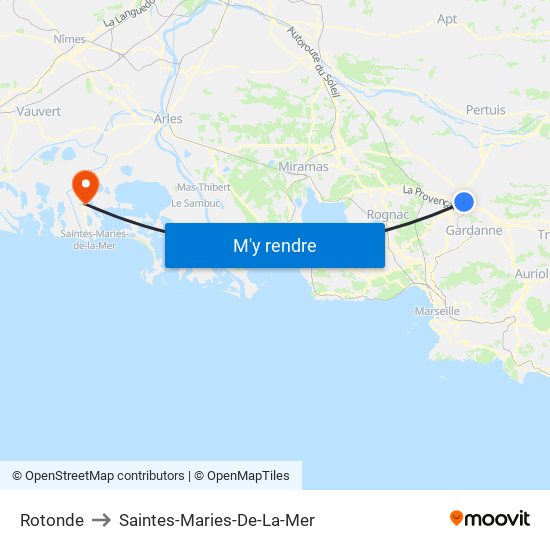 Rotonde to Saintes-Maries-De-La-Mer map