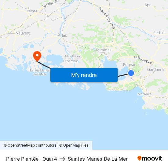Pierre Plantée - Quai 4 to Saintes-Maries-De-La-Mer map