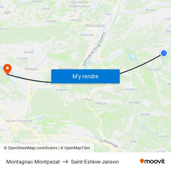 Montagnac-Montpezat to Saint-Estève-Janson map