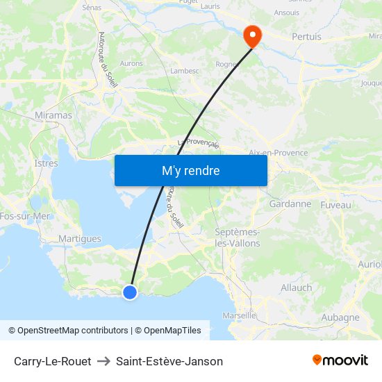 Carry-Le-Rouet to Saint-Estève-Janson map