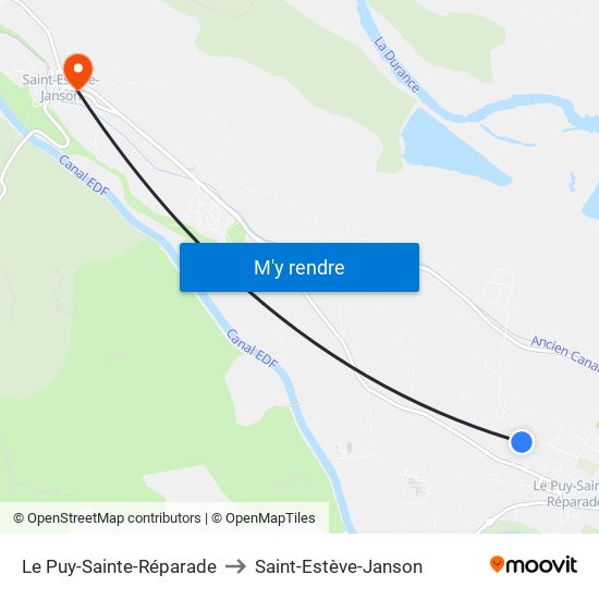 Le Puy-Sainte-Réparade to Saint-Estève-Janson map