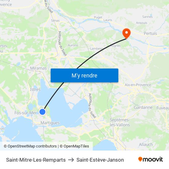 Saint-Mitre-Les-Remparts to Saint-Estève-Janson map