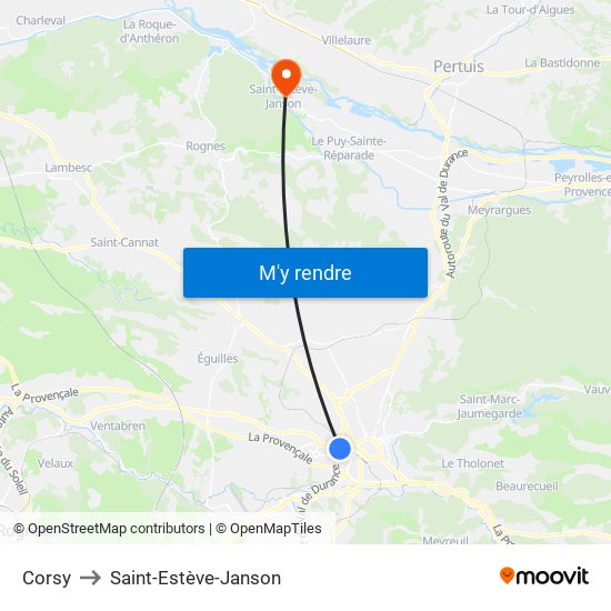Corsy to Saint-Estève-Janson map