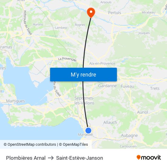 Plombières Arnal to Saint-Estève-Janson map