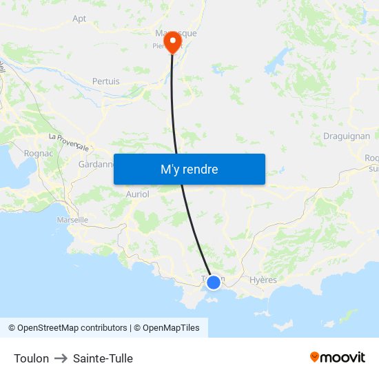 Toulon to Toulon map