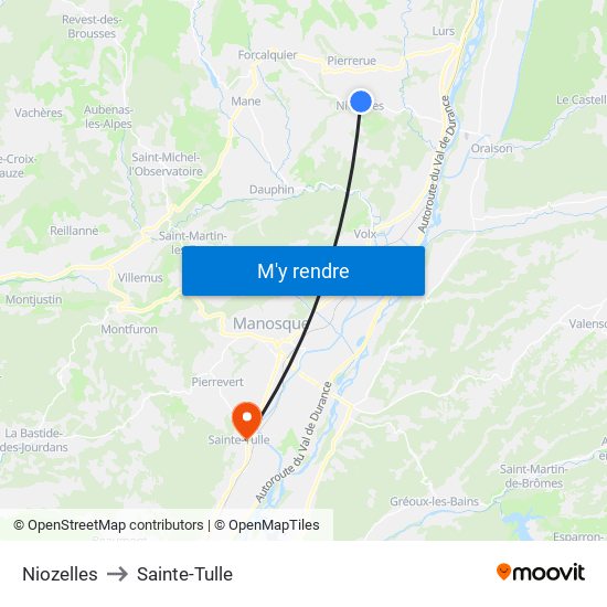 Niozelles to Niozelles map