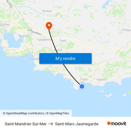 Saint-Mandrier-Sur-Mer to Saint-Marc-Jaumegarde map