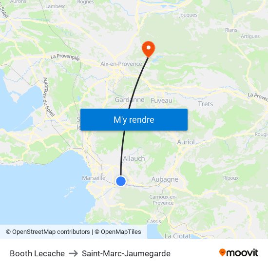 Booth Lecache to Saint-Marc-Jaumegarde map