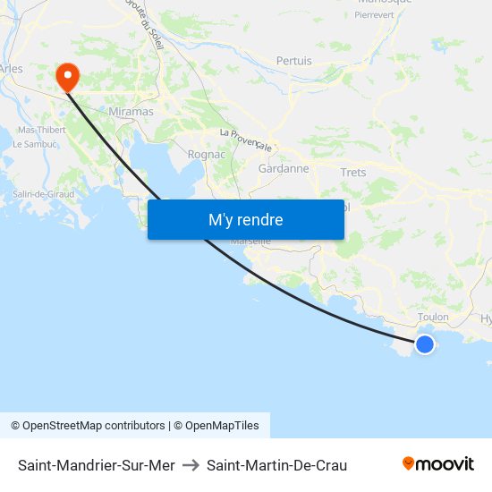 Saint-Mandrier-Sur-Mer to Saint-Martin-De-Crau map