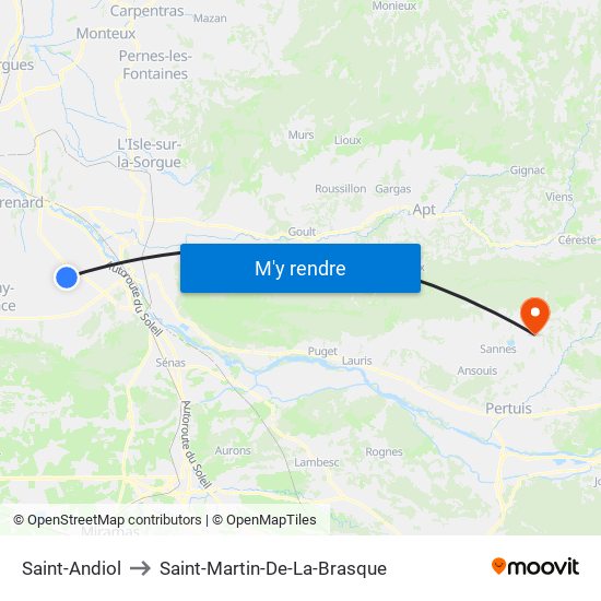 Saint-Andiol to Saint-Martin-De-La-Brasque map