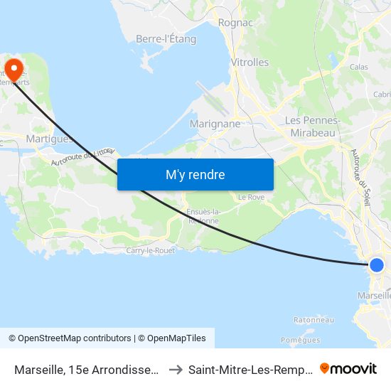 Marseille, 15e Arrondissement to Saint-Mitre-Les-Remparts map