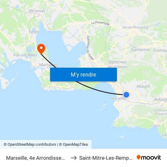 Marseille, 4e Arrondissement to Saint-Mitre-Les-Remparts map