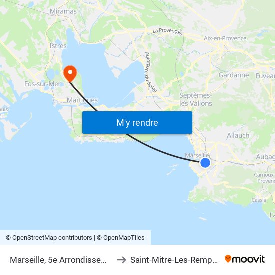 Marseille, 5e Arrondissement to Saint-Mitre-Les-Remparts map